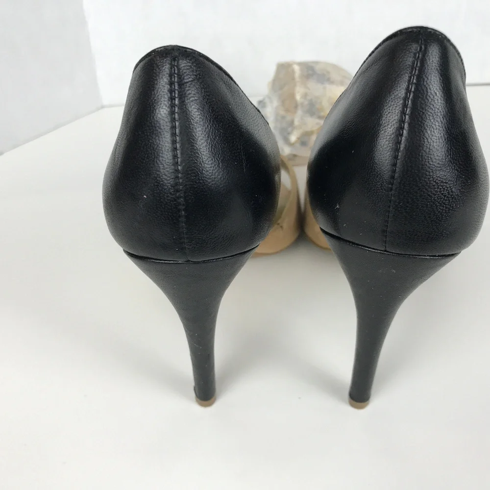 Levity Tan suede, Blk leather Sz 9M heels